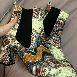 Snakeskin Booties